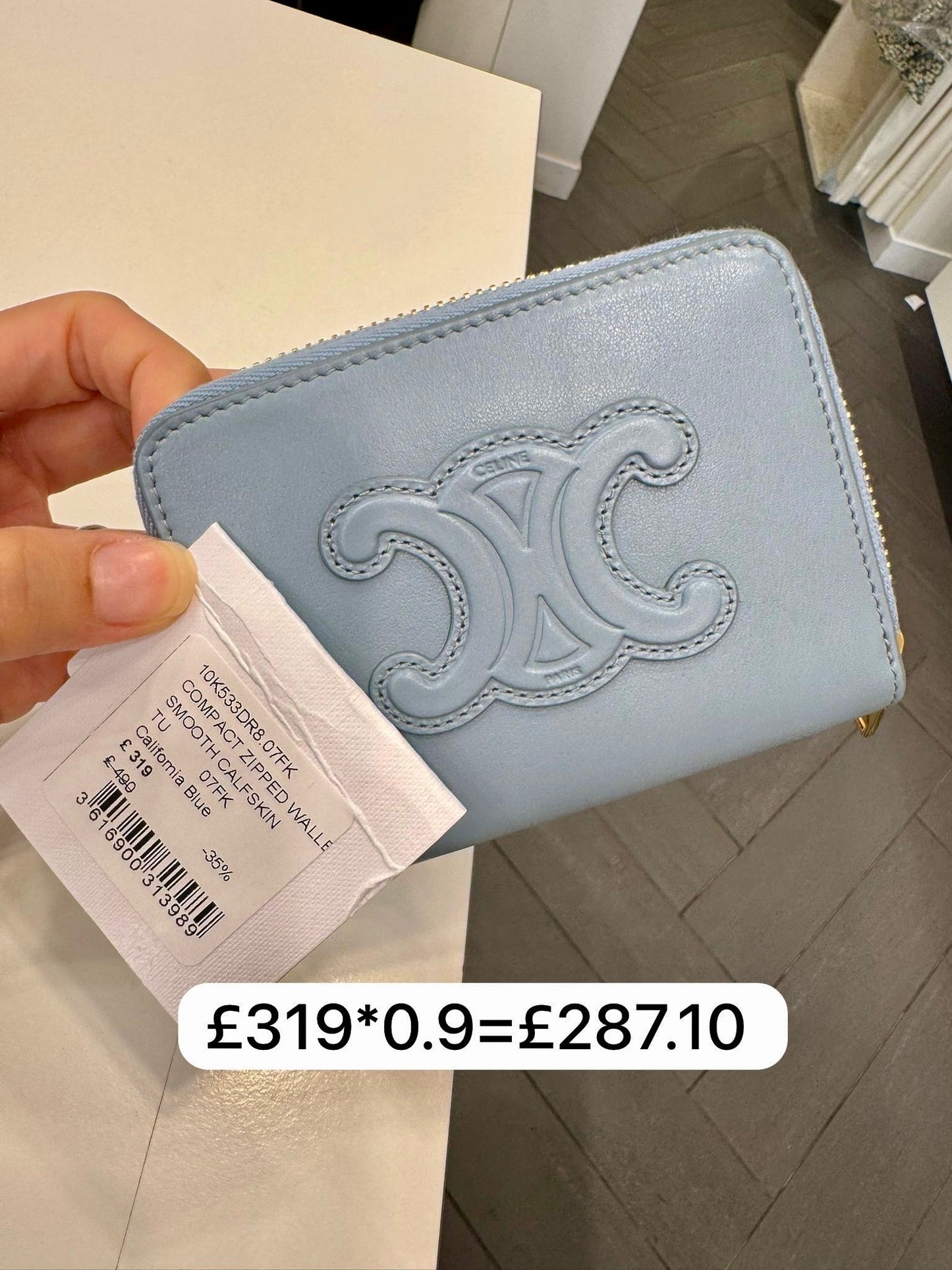 @Celine Outlet Compact Zipped 凱旋門拉鍊皮夾