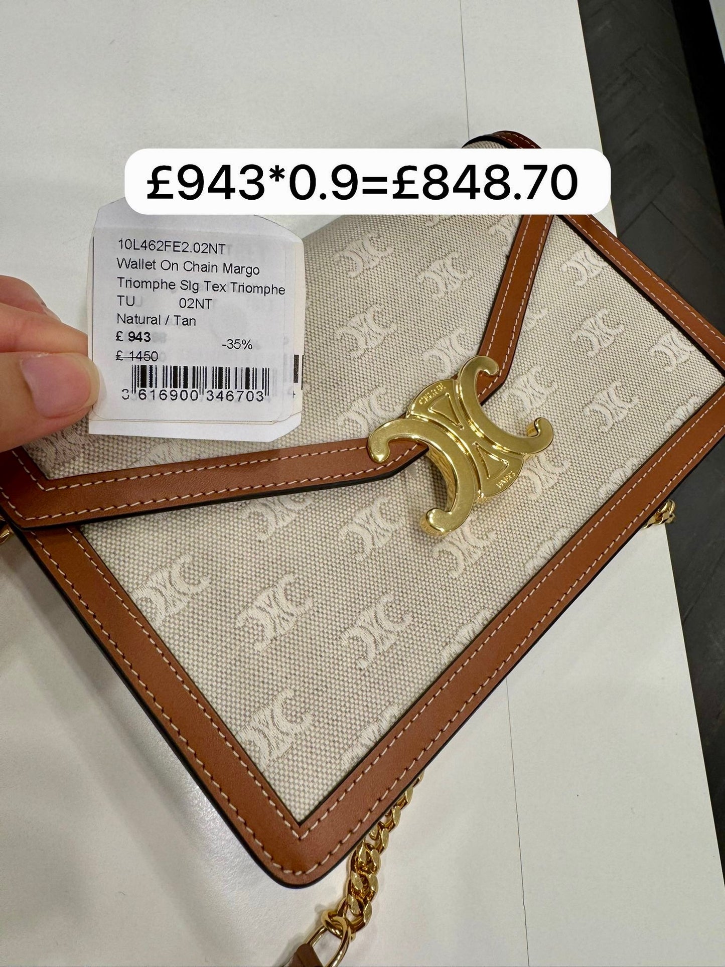 @Celine Outlet Margo WOC 凱旋門鏈條包