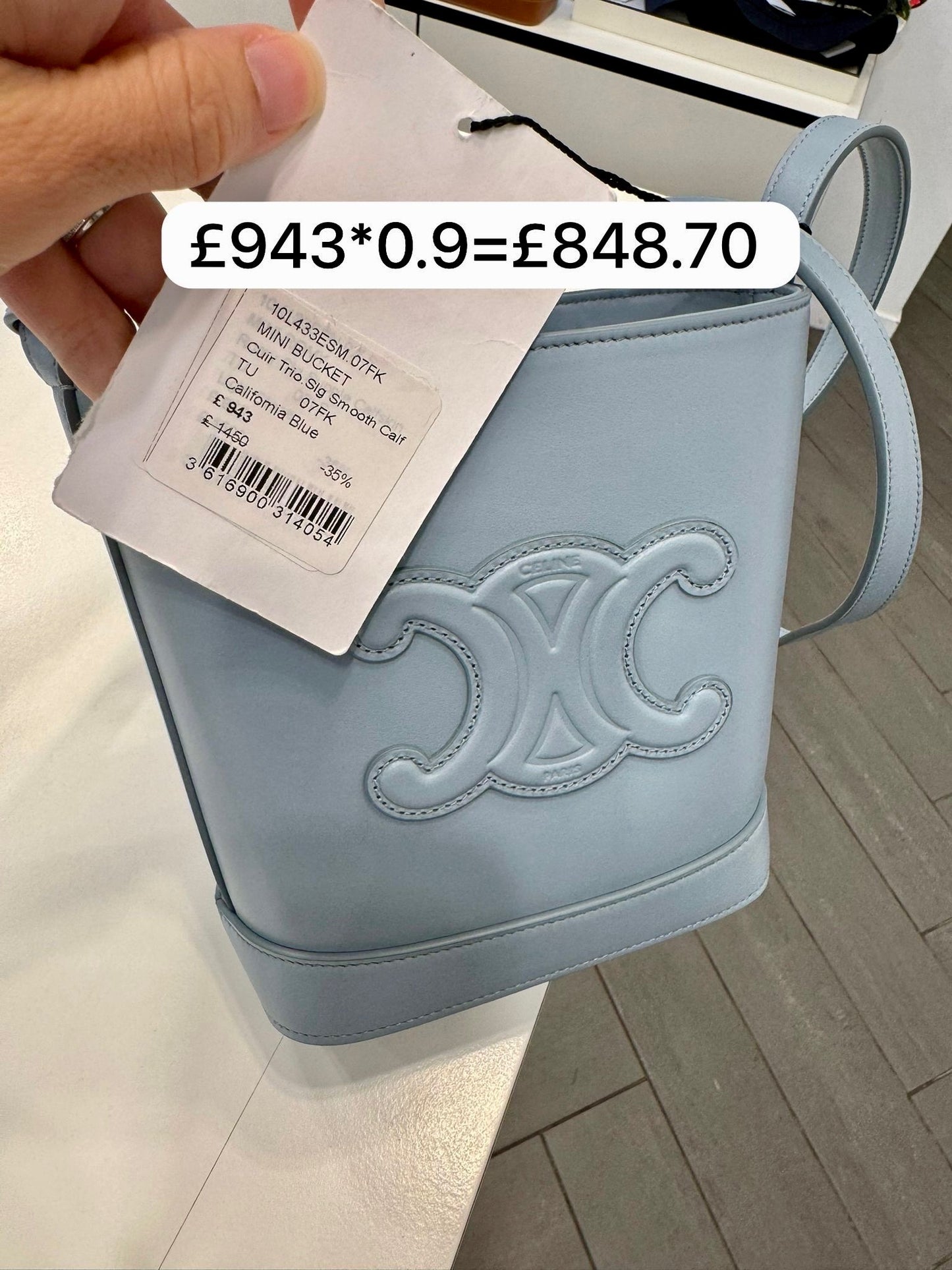@Celine Outlet Cuir Bucket Mini 迷你凱旋門水桶包