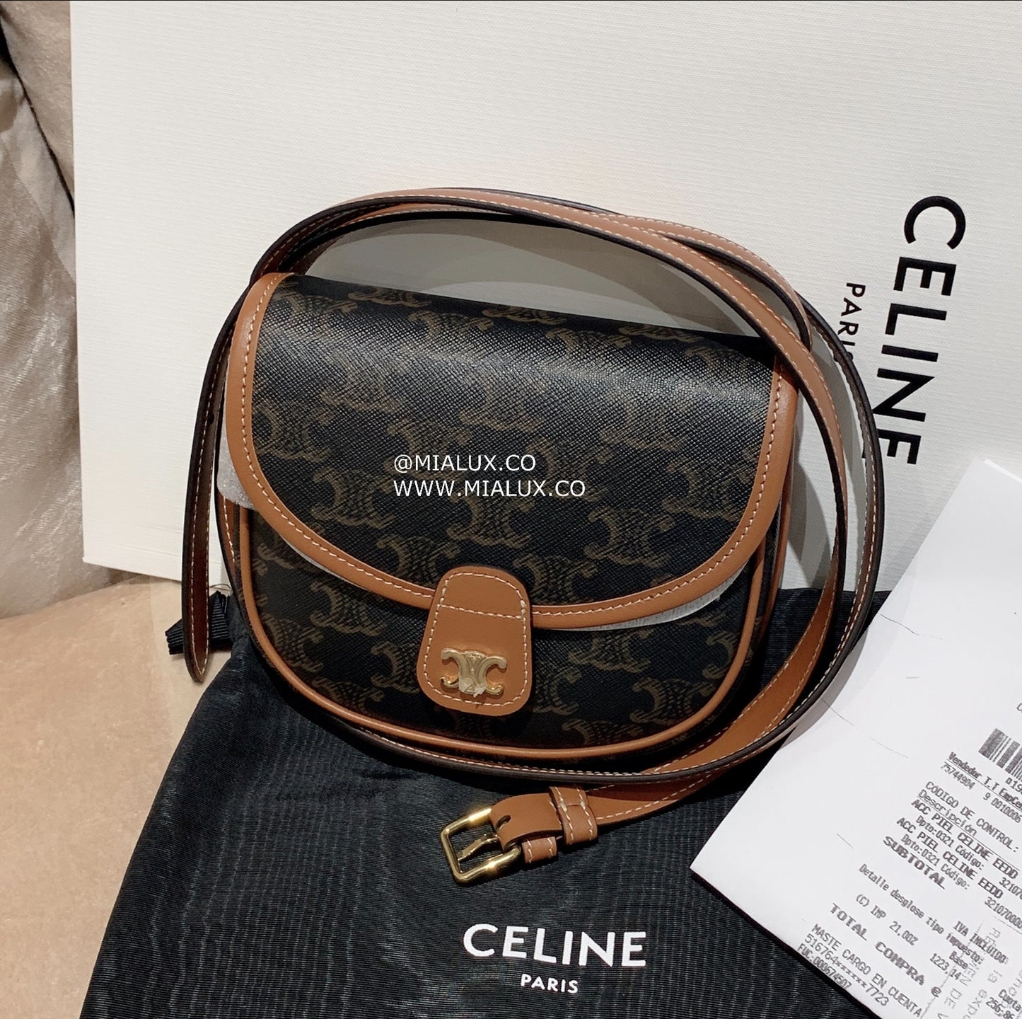 Celine▪️BESACE MINI 老花馬鞍包/990E1050 🉐37750🇪🇺