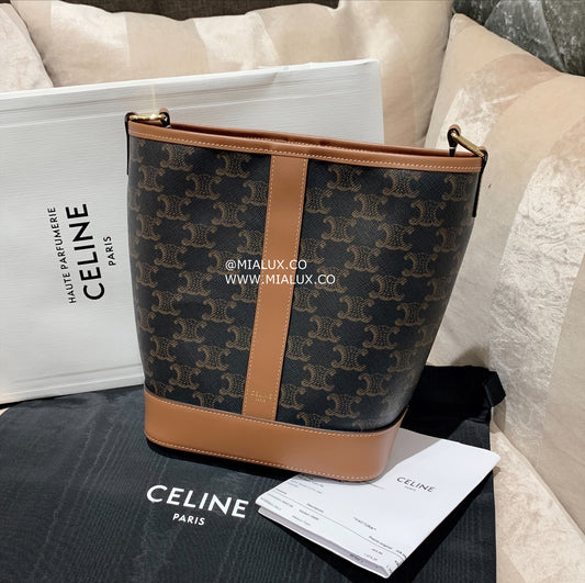 Celine▪️Bucket S 小款凱旋老花水桶包/1250E1300 🉐46500🇪🇺