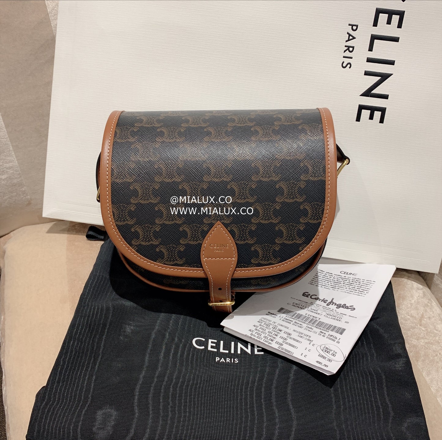 Celine▪️Medium Folco 老花馬鞍包/1250E1300 🉐46500🇪🇺