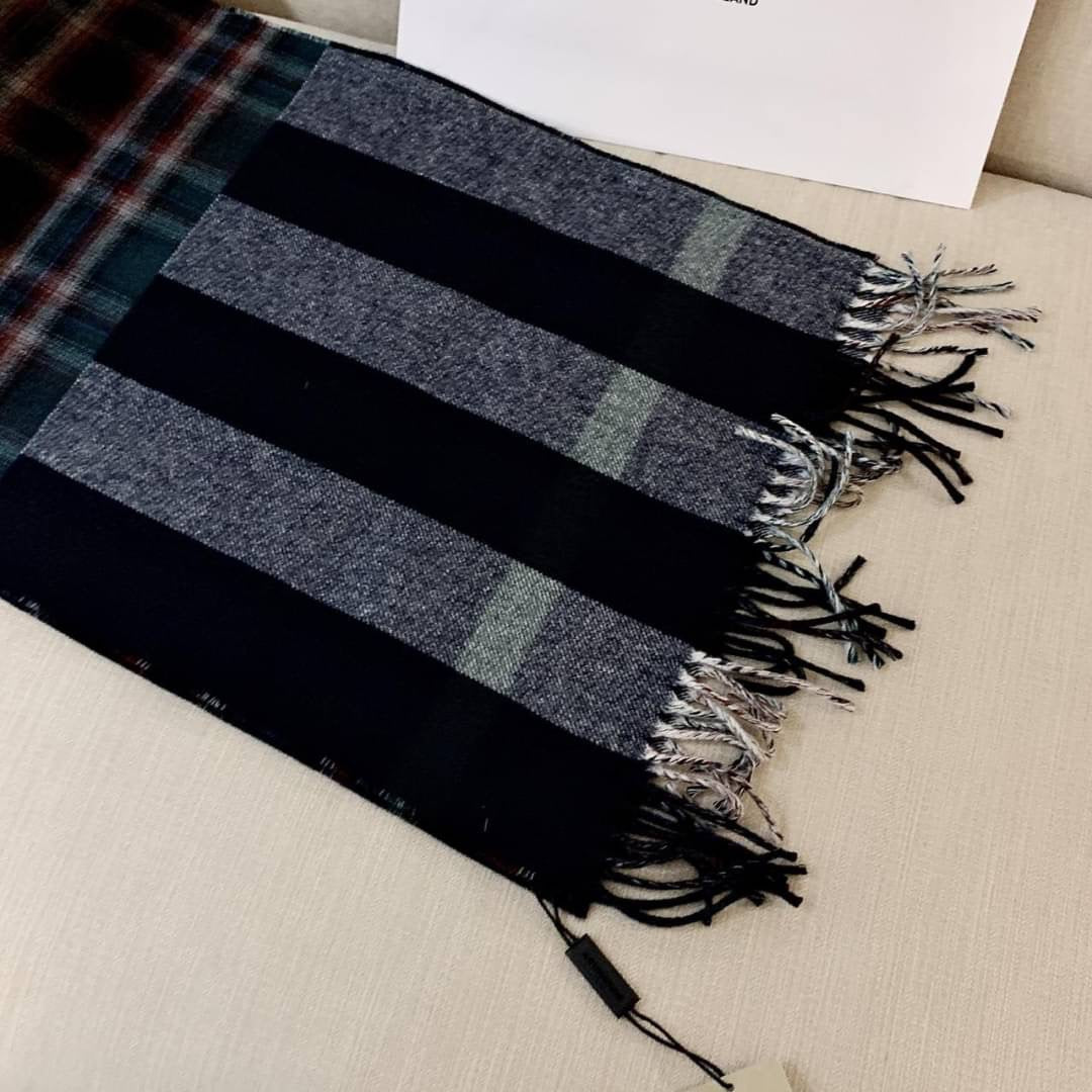 @Burberry Check Scarf 雙面格紋拼接羊毛圍巾/P149 🔥下殺🉐8210