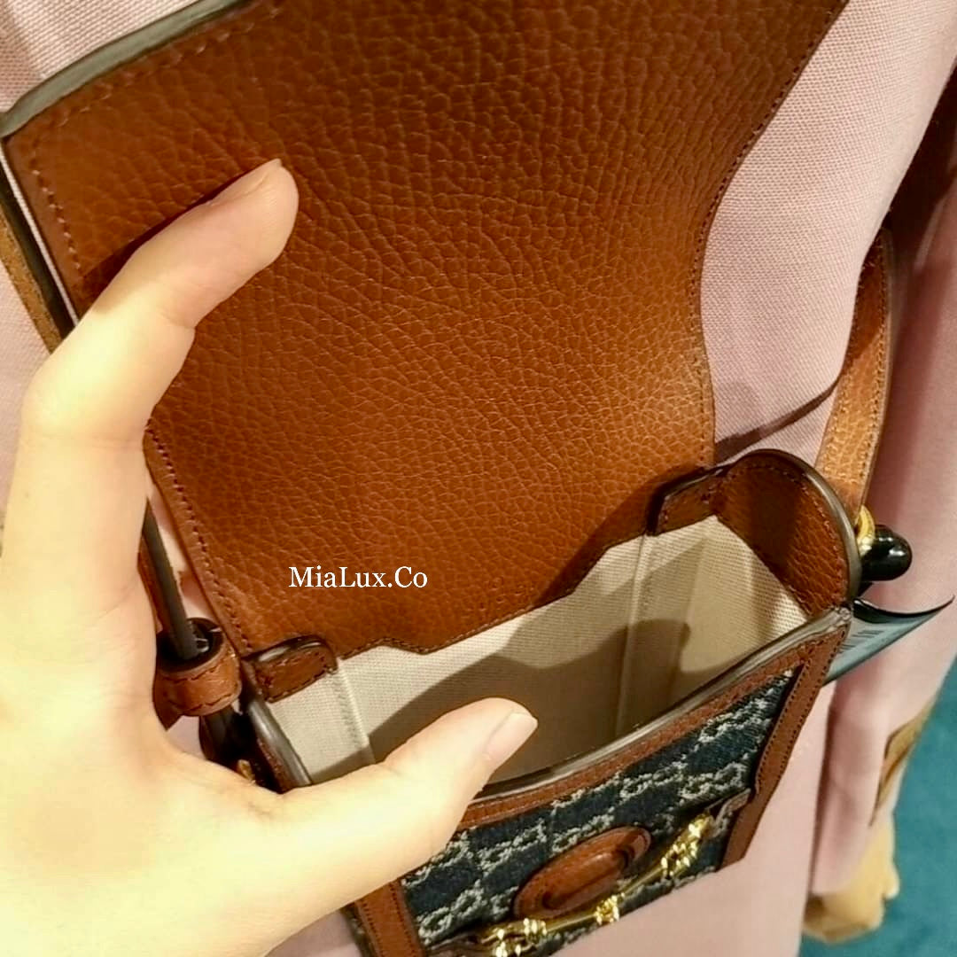 @Gucci Denim Phone Bag 丹寧牛仔老花手機包/P560