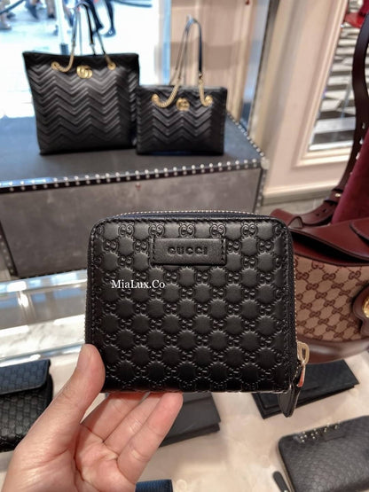 @Gucci Embossed Wallet 壓紋雙層拉鍊短夾/P230