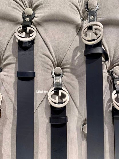 @Gucci Calfskin Belt 男生款素面皮帶/P235