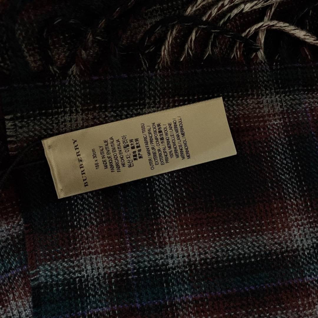 @Burberry Check Scarf 雙面格紋拼接羊毛圍巾/P149 🔥下殺🉐8210