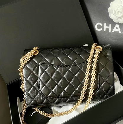 CHANEL▶︎✨| 2.55 CALFSKIN HANDBAG 經典2.55仿舊牛皮翻蓋包 A37586 *£8,530