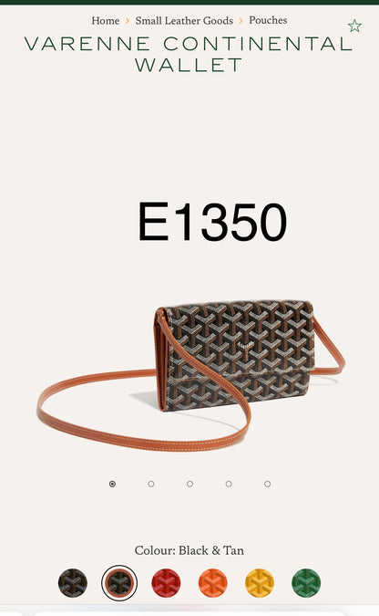 Goyard Varenne Continental Wallet 長夾WOB信封包/E1350 🍀🉐55000🇪🇺