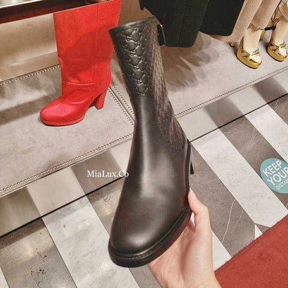 @Gucci Embossed Boots 壓紋牛皮短靴鞋/P335