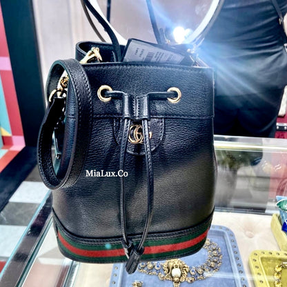 @Gucci▪️Ophidia Bucket Bag 牛皮飾帶水桶包/P1050 🔔限時折🉐48250