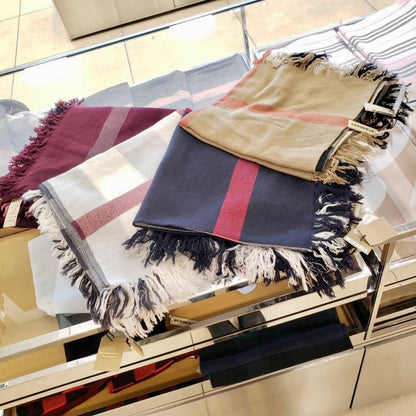 @Burberry Colour CK Square 格紋羊毛大方巾/189 🔥下殺🉐9980