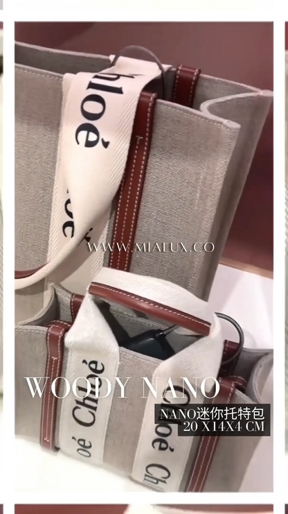 Chloe▪️Woody Tote Mini 托特包/610C470 ㊙️折扣🉐19870💰