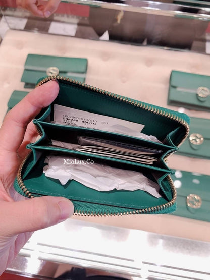 @Gucci Embossed Coin Purse Mini 迷你壓紋拉鍊零錢包/P195 🔔限時折🉐9980