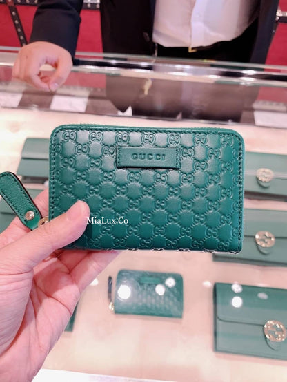 @Gucci Embossed Coin Purse Mini 迷你壓紋拉鍊零錢包/P195 🔔限時折🉐9980