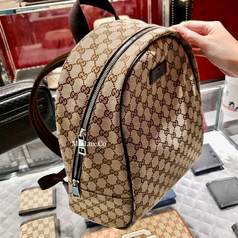 @Gucci Canvas Backpack 男女款老花後背包/P600