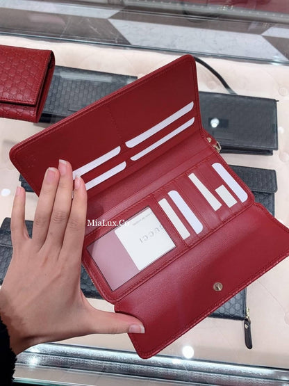 @Gucci▪️Embossed Flap Wallet 壓紋半翻蓋拉鍊長夾/P270 🔔限時折🉐13150