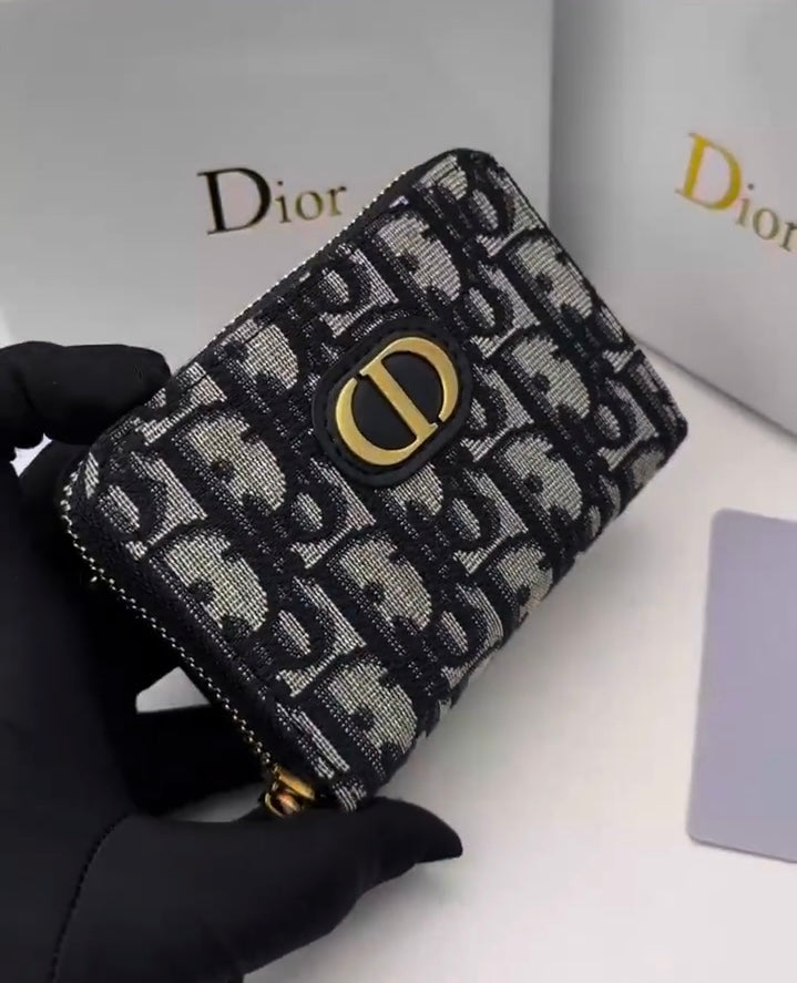 Dior 30 Montaigne Voyageur S 小款蒙田緹花拉鍊零錢包/460E510 🉐16500🇪🇺🏷