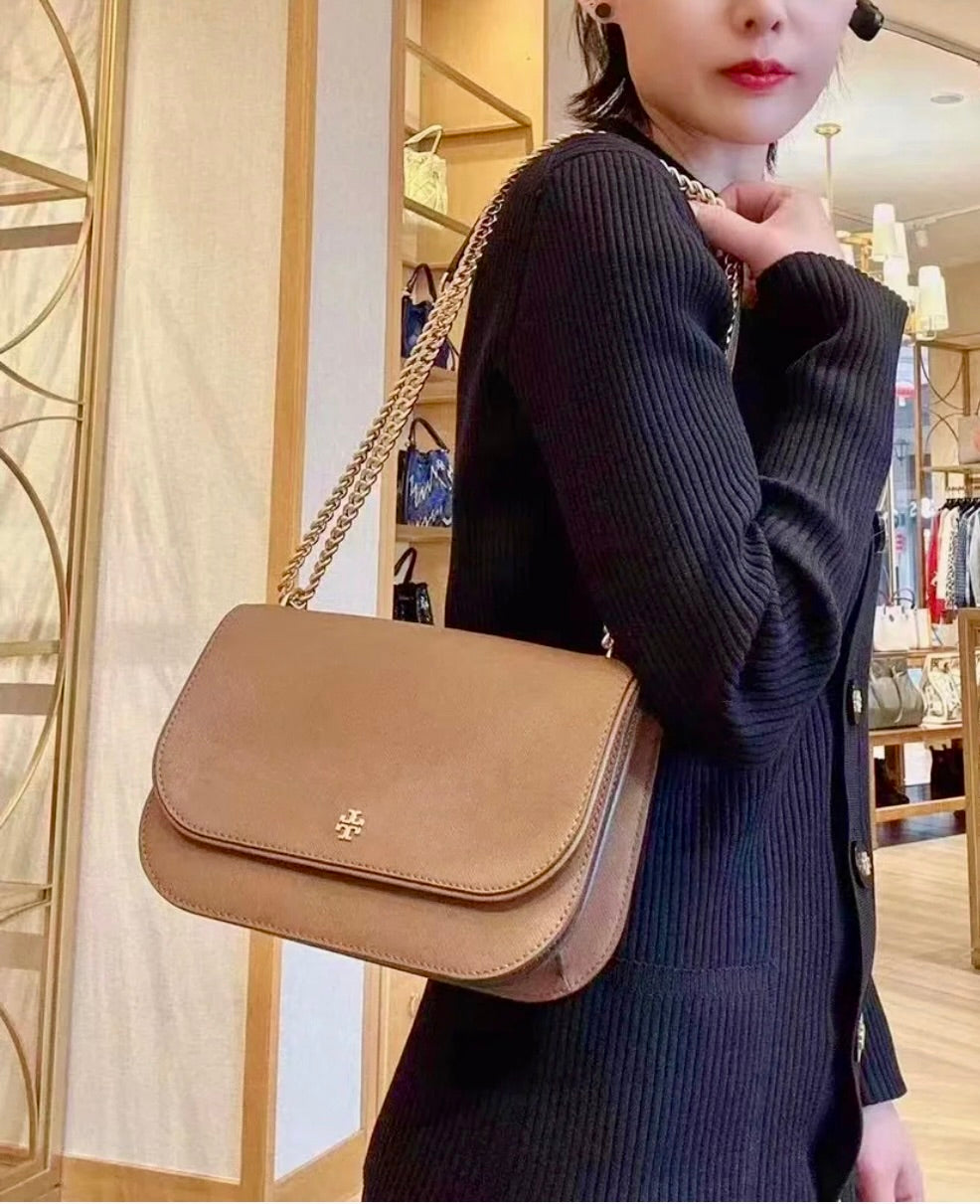 @ToryBurch▪️Emerson E/W Flap 防刮皮掀蓋肩背包/P369