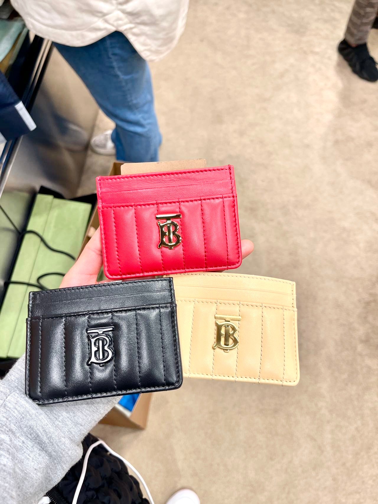 @Burberry Lola TB 直條縫線卡夾/220P109 🔥下殺🉐5710