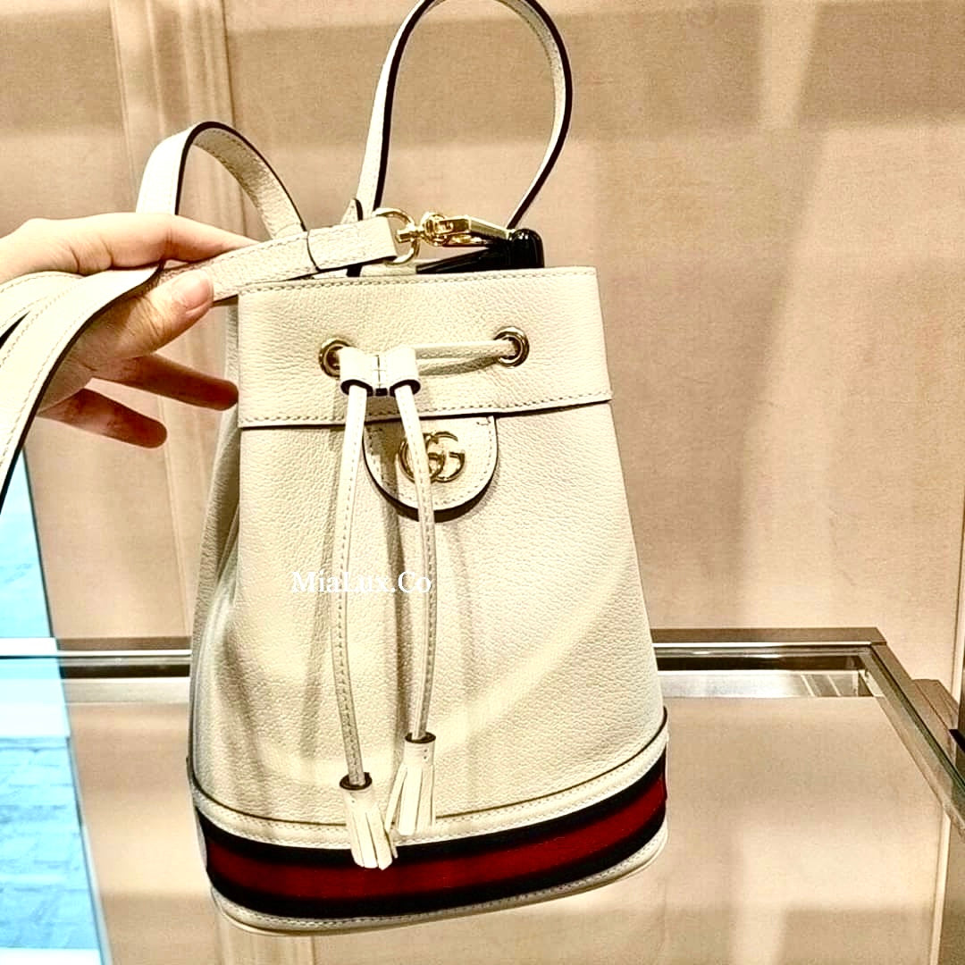 @Gucci▪️Ophidia Bucket Bag 牛皮飾帶水桶包/P1050 🔔限時折🉐48250