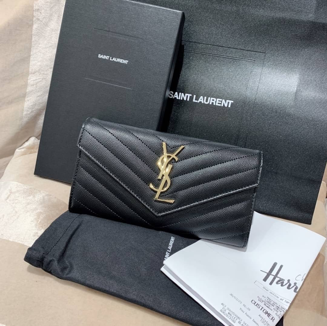 YSL Cassandre Matelasse 粒面牛皮拉鍊長夾/620C504 ㊙️折扣🉐21170💰