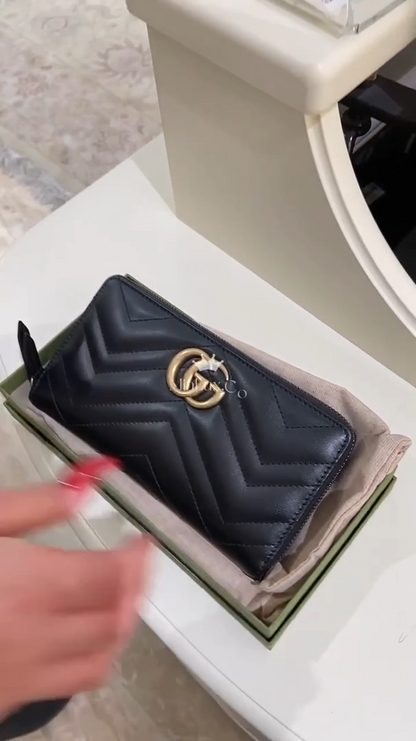 Gucci▪️GG Marmont Zip Around 馬夢拉鍊長夾/575 🉐24000