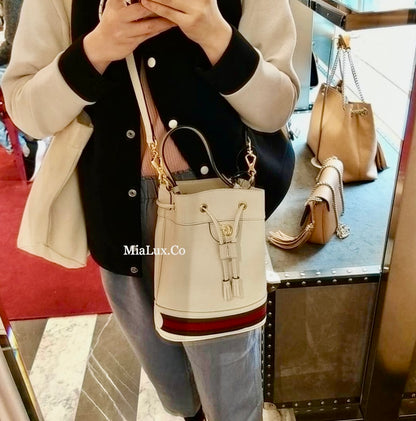 @Gucci▪️Ophidia Bucket Bag 牛皮飾帶水桶包/P1050 🔔限時折🉐48250