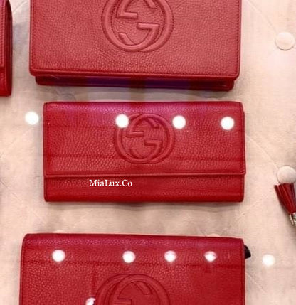 @Gucci Soho 浮雕翻蓋長夾/390P270 🔔限時折🉐12950