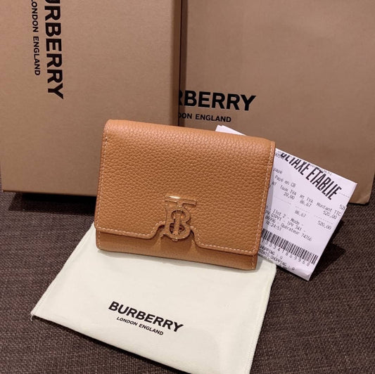 Burberry TB Folding Wallet 粒面牛皮三折皮夾/450H405 💚折扣🉐17010