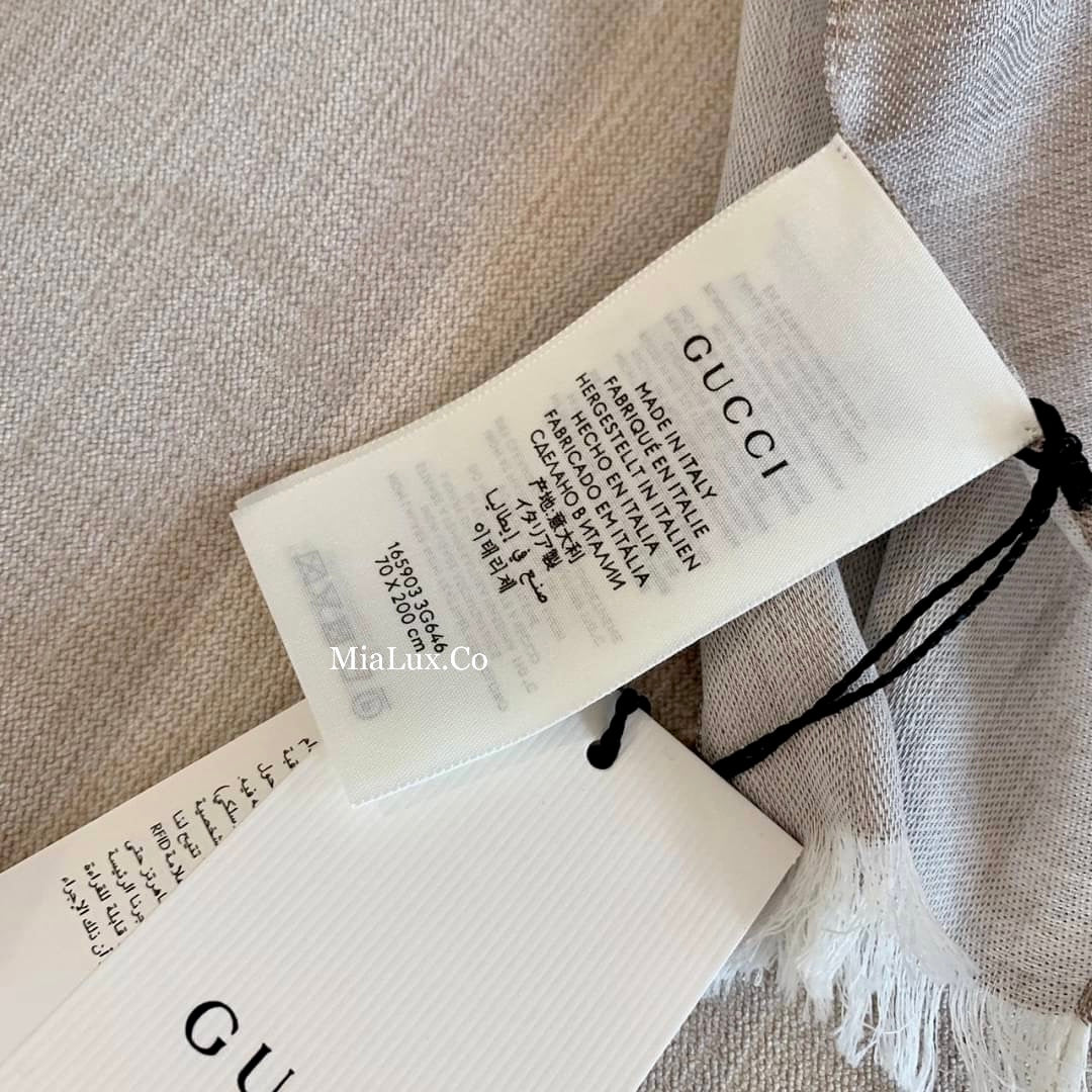 @Gucci▪️Wool Scarf Long 正反雙色羊毛長條圍巾/P175