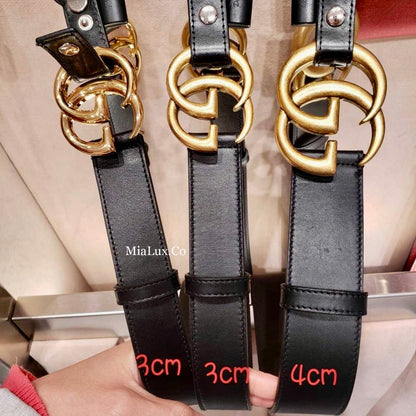 Gucci GG Marmont Leather Belt with Shiny Buckle 3cm 亮金屬頭3cm皮帶  *£360