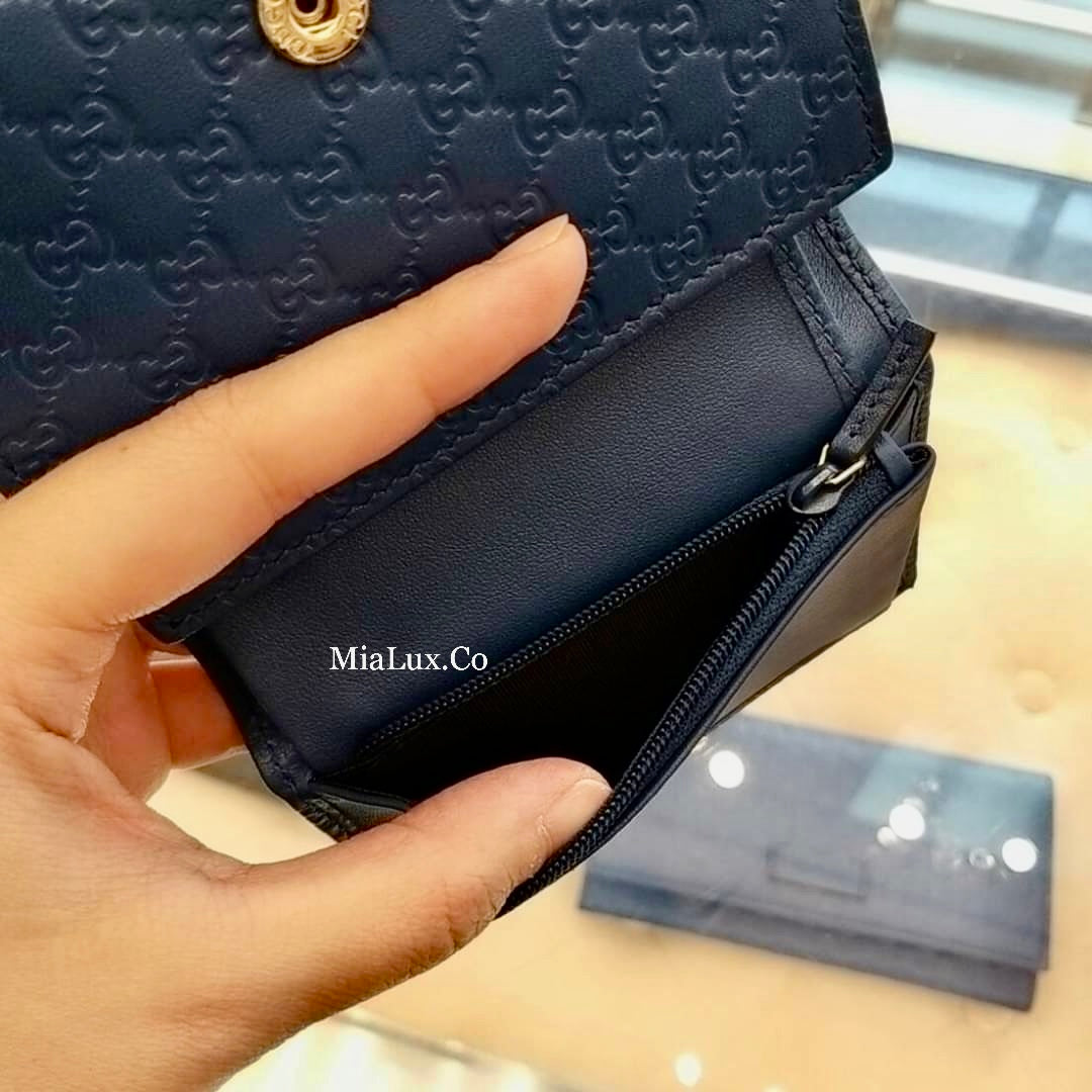 @Gucci Embossed Wallet 男女款壓紋三折短夾/P195