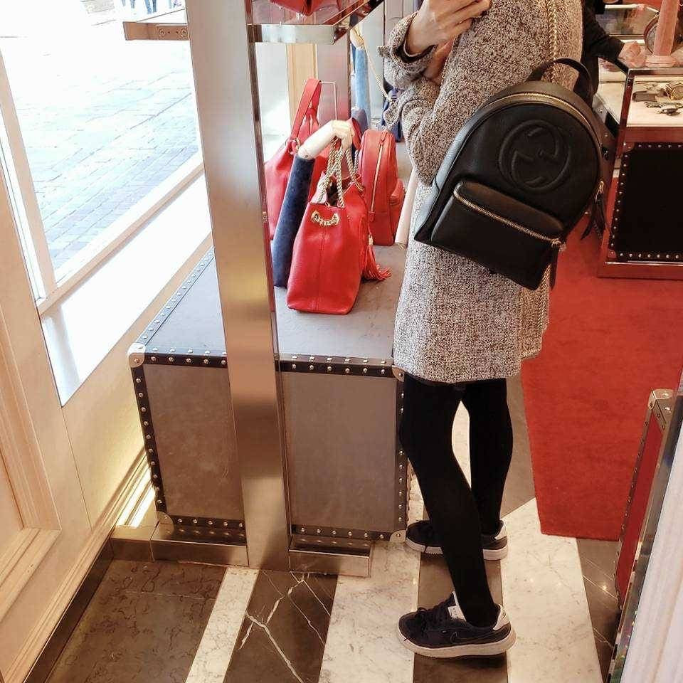 @Gucci Soho Backpack 浮雕牛皮後背包/P830