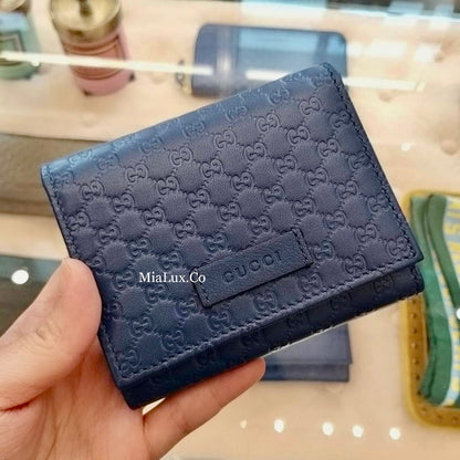 @Gucci Embossed Wallet 男女款壓紋三折短夾/P195