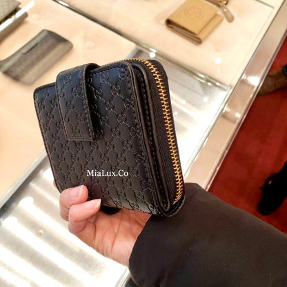 @Gucci Embossed Wallet 壓紋雙層拉鍊短夾/P230