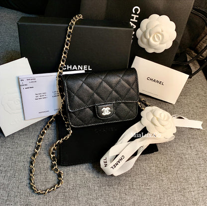 CHANEL▶︎✨| CLASSIC CLUTCH WITH CHAIN 經典格紋翻蓋鏈卡包 AP2727 -