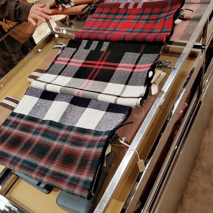 @Burberry Check Scarf 雙面格紋拼接羊毛圍巾/P149 🔥下殺🉐8210