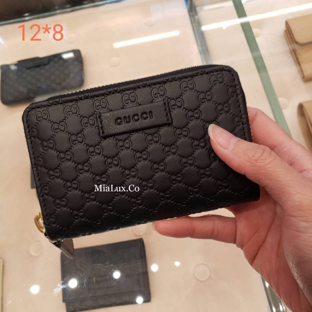 @Gucci Embossed Coin Purse Mini 迷你壓紋拉鍊零錢包/P195 🔔限時折🉐9980