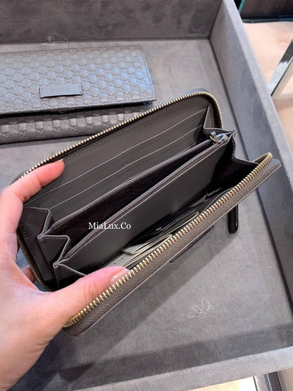 @Gucci▪️Embossed Long Wallet 壓紋拉鍊長夾/P270 🔔限時折🉐13150