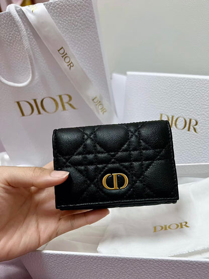 Dior Caro Glycine 牛皮翻蓋卡包/420E460 🉐15500🇪🇺🏷