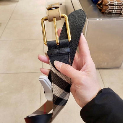 @Burberry Classic Belt 格紋雙面皮帶/P180 🔥下殺🉐9600