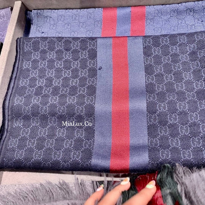 @Gucci Wool Scarf Long 男女款長條圍巾/P175