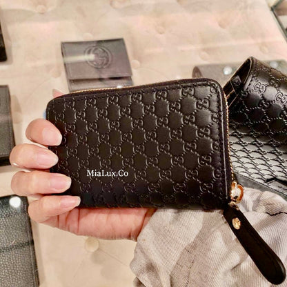 @Gucci Embossed Coin Purse Mini 迷你壓紋拉鍊零錢包/P195 🔔限時折🉐9980