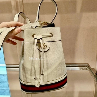 @Gucci▪️Ophidia Bucket Bag 牛皮飾帶水桶包/P1050 🔔限時折🉐48250