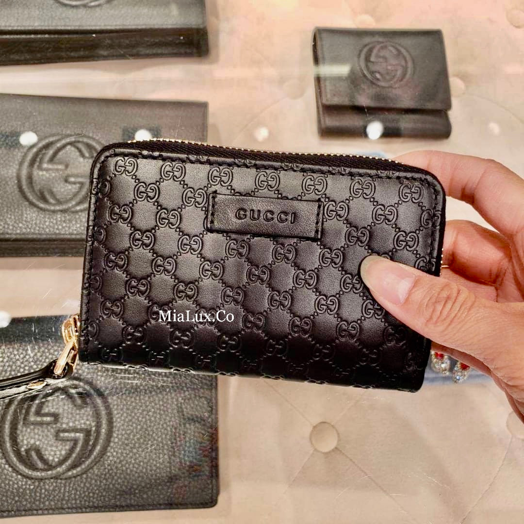 @Gucci Embossed Coin Purse Mini 迷你壓紋拉鍊零錢包/P195 🔔限時折🉐9980