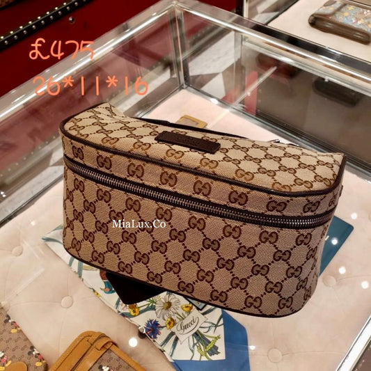 @Gucci Canvas Bumbag 男女款老花胸包/P475