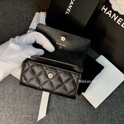 CHANEL CARD HOLDER 特殊金雙C翻蓋卡夾 -