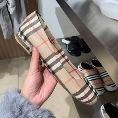 @Burberry Joy Checker 格紋娃娃鞋/570P395 🔥下殺🉐18780