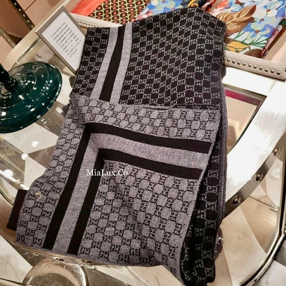 @Gucci New Lunicart Wool Scarf Long 男女款羊毛長條圍巾/P180